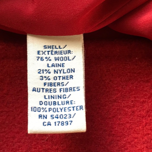 Old Navy Red sz M Wool coat ; very good condition - Picture 5 of 5